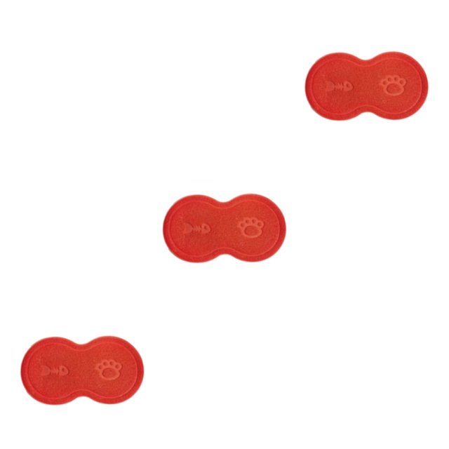 Maytalsory Easy To Clean Pet Mat Variety Of Styles Dog Accessory Safe And Non-toxic Red 3Set