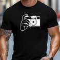 thumbnail image 1 of T-Shirt pour Homme, Décontracté et Facile à Porter, Facile et Propre, avec un Design Estival à Manches Courtes et Col Rond et un Graphique d'Appareil Photo, Grande Taille, 1 of 5