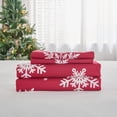 thumbnail image 4 of Gogreen 4PC Christmas Sheet Set Deep Pocket Fit 17", Breathable Microfiber Soft Queen Size Bed Sheet Set, Christmas Decor Christmas Gift - Christmas Snowflake, 4 of 8