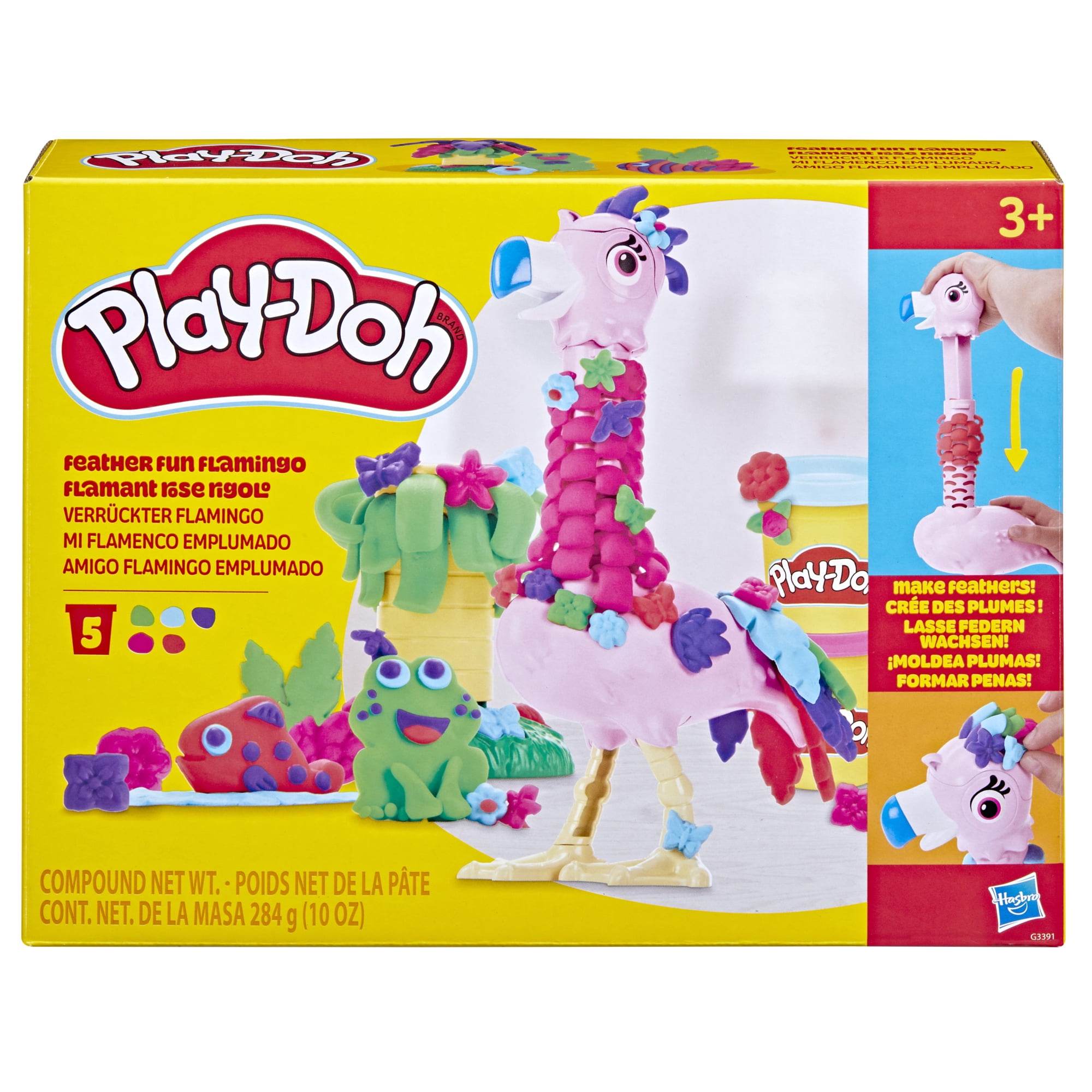 Play-Doh Flamant rose rigolo, coffret de pâte à modeler avec 5 accessoires, jouets d'animaux, loisirs créatifs pour enfants, dès 3 ans