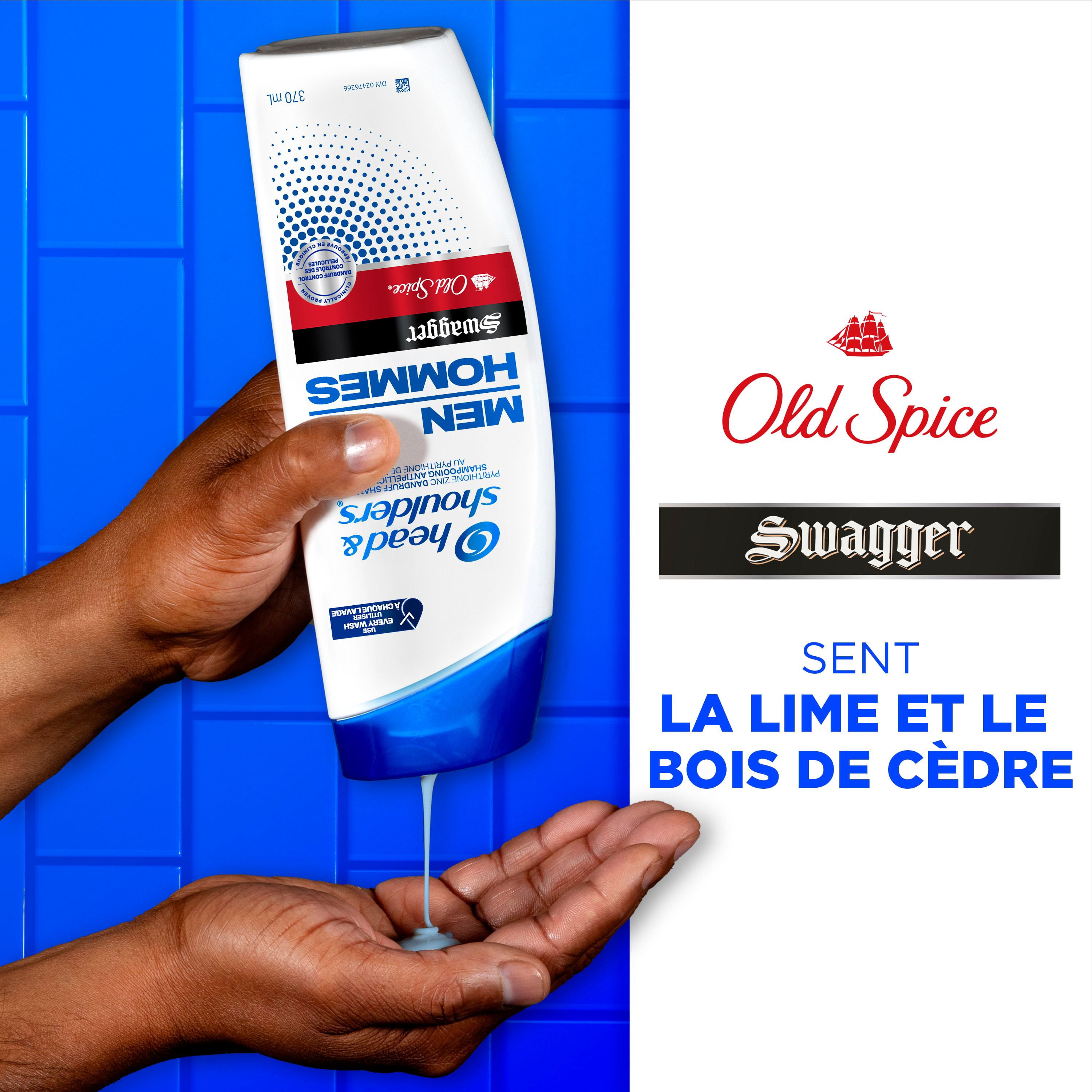 Head and Shoulders Mens 2 1 Dandruff Shampoo Conditioner, Anti-Dandruff Treatment, Old Spice Swagger for Daily Use, Paraben Free, 835ML