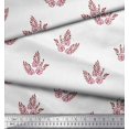 thumbnail image 2 of Soimoi Poly Georgette Fabric Leaves & Floral Block Printed Fabric 1 Yard 42 Inch Wide, 2 of 3