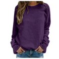 thumbnail image 1 of SNKSDGM Chandails à Col Rond pour Femmes Chandails Courts pour Femmes Chandails Quotidiens pour Femmes Maison Extérieur Entraînement Manches Longues T-Shirt Col Rond Haut Chandail Imprimé Blouse de Rue Mode Urbaine TTG, 1 of 5