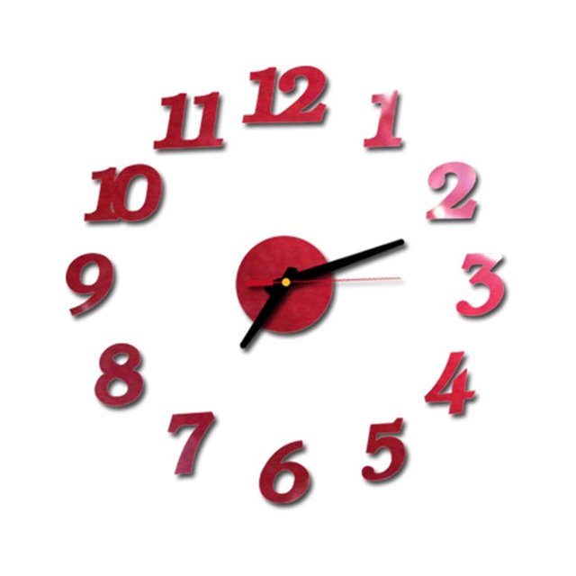 House with A Clock in the Walls 3D Diy Roman Numbers Acrylic Mirror Wall Sticker Clock Home Decor Mural Decals Stick on Mirrors for Wall Decor Acrylic Mirror Wall Stickers