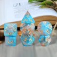 thumbnail image 4 of 7 Pieces Acrylic Polyhedral Party Game Play Entertainment Toys for Role Playing Game , Star Light Blue, 4 of 8