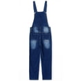 thumbnail image 2 of KIDSCOOL SPACE Boy Girl Overall, Large Pockets Soft Washed denim Jumpsuit,Blue,8-9 Years, 2 of 8
