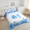 thumbnail image 4 of Erosebridal Monogrammed Bedding Twin Comforter Set,Personalized Initial Down Comforter,Letter Decoration,Reversible,Lightweight,2-Piece, 4 of 8