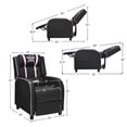 thumbnail image 2 of Gymax Massage Gaming Recliner Chair Racing Single Lounge Sofa Home Theater Seat Pink, 2 of 10