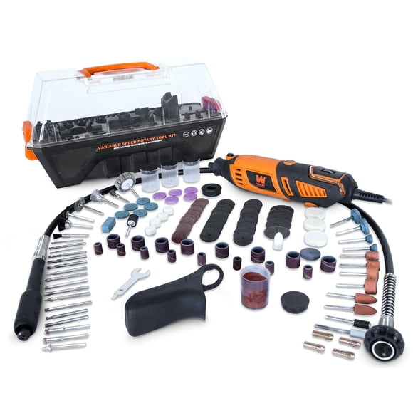 WEN 23190 1.3-Amp Variable Speed Steady-Grip Rotary Tool with 190-Piece Accessory Kit, Flex Shaft, and Carrying Case, Multicolor
