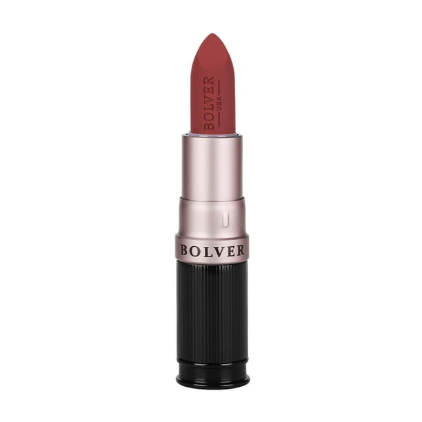 Bolver Rouge à Lèvres Mat Imperméable. Rouge à Lèvres Nourrissant Longue Tenue Hautement Pigmenté avec Hydratation Intense Teinte No 128