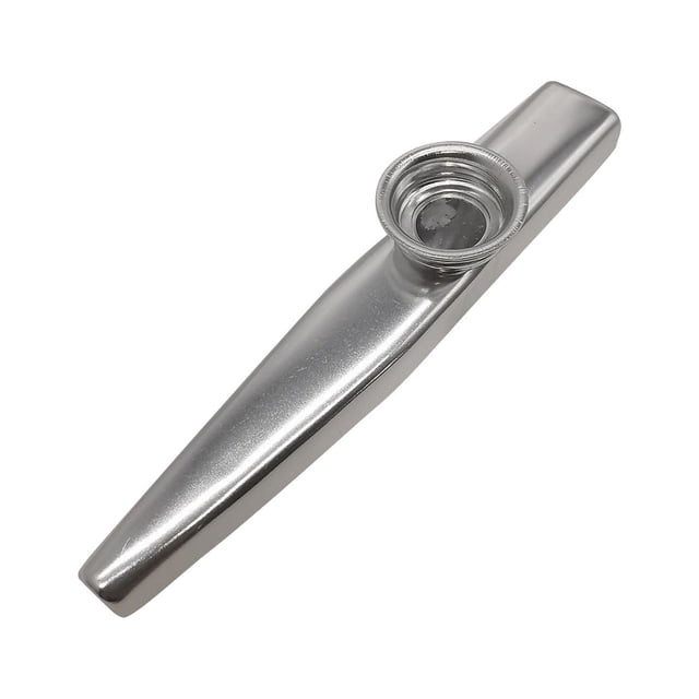 Silver Metal Kazoo Musical Instrument - Silver Accompaniment Flute For Guitar Ukulele, Humming Sound, Fun For Kids And Adults