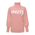 thumbnail image 4 of Timegard Sweaters for Women Christmas Print High Neck Long Sleeve Tops Loose Comfy Pullover Fall Winter, 4 of 5