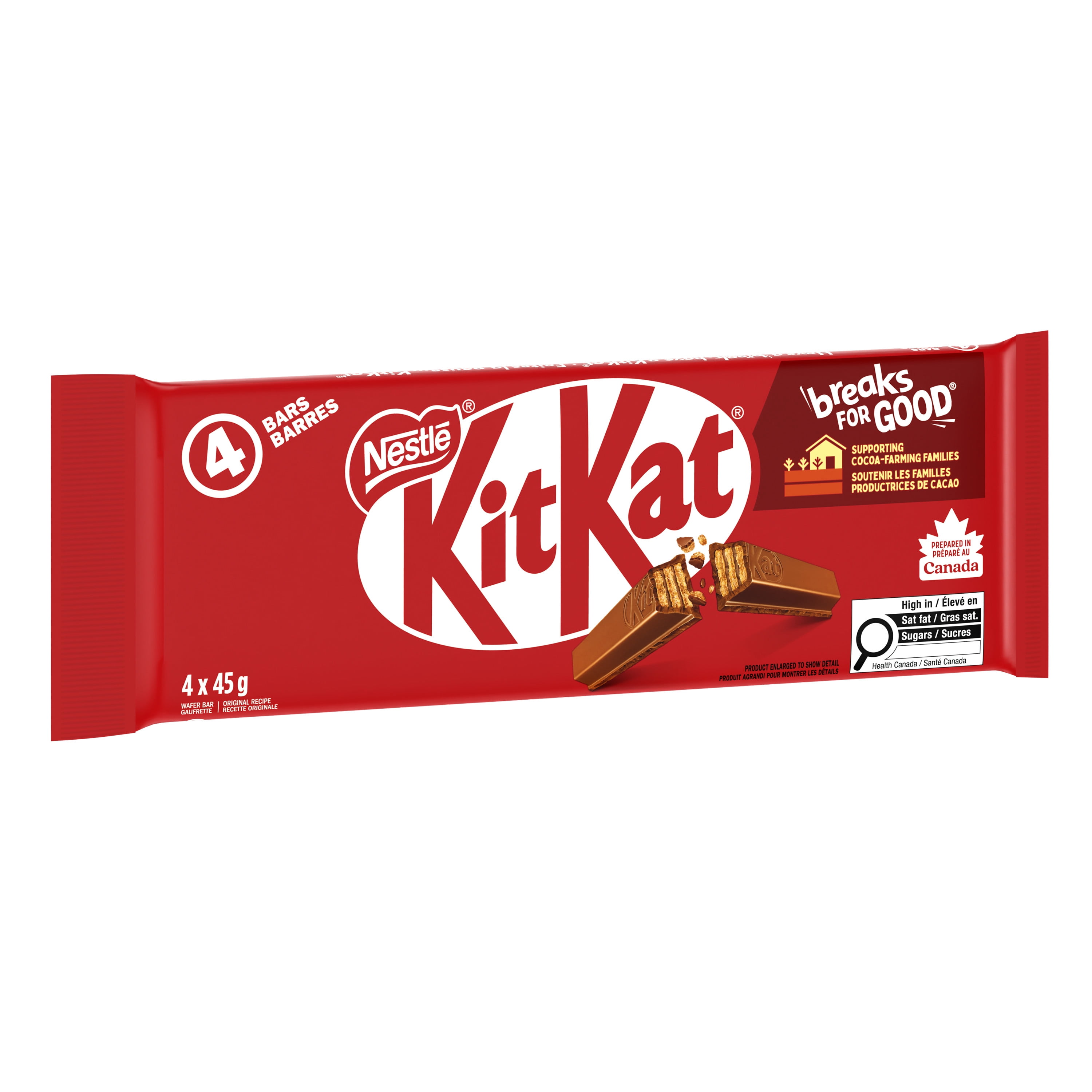 KitKat Barres de Gaufrette au Chocolat au Lait Lot de 4