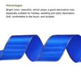 thumbnail image 3 of Unique Bargains 1 1/2 Inch 25 Yard Wide Satin Ribbon with Gold Edges Grosgrain Fabric Ribbon for Gift Wrapping, Blue, 3 of 7