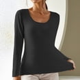 thumbnail image 2 of Women‘s Thermal Underwear Brushed Long Underwear Set Cold Weather Pajama Tops, 2 of 5