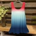 thumbnail image 2 of UPPADA Camisoles d'Été pour Femmes Col Rond Coupe Ample T-Shirts Décontractés Mode Sans Manches Vêtements de Plage Ourlet Fluide Chandails à Enfiler Hauts Plage Boho Vêtements Femmes Liquidation Vêtements Rouge,G, 2 of 5