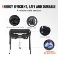 thumbnail image 4 of VEVOR Double Burner Outdoor Camping Stove, 60,000-BTU Camping Modular Cooking Stove, Heavy Duty Carbon Steel Gas Cooker with Windscreen & Detachable Legs Stand & PSI Regulator, 4 of 9