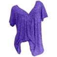 thumbnail image 2 of EGNMCR T-Shirts pour Femmes Femmes Grande Taille Manches Courtes Col en V Blouse à Imprimé Chandail Hauts Manches Courtes Blouses, 2 of 8