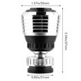 thumbnail image 3 of Huayishang Faucets 2PC Flexible Faucet Sprayer Attachment 360 ° Kitchen Extender ABS Polished For Cold Hot Water, 3 of 6