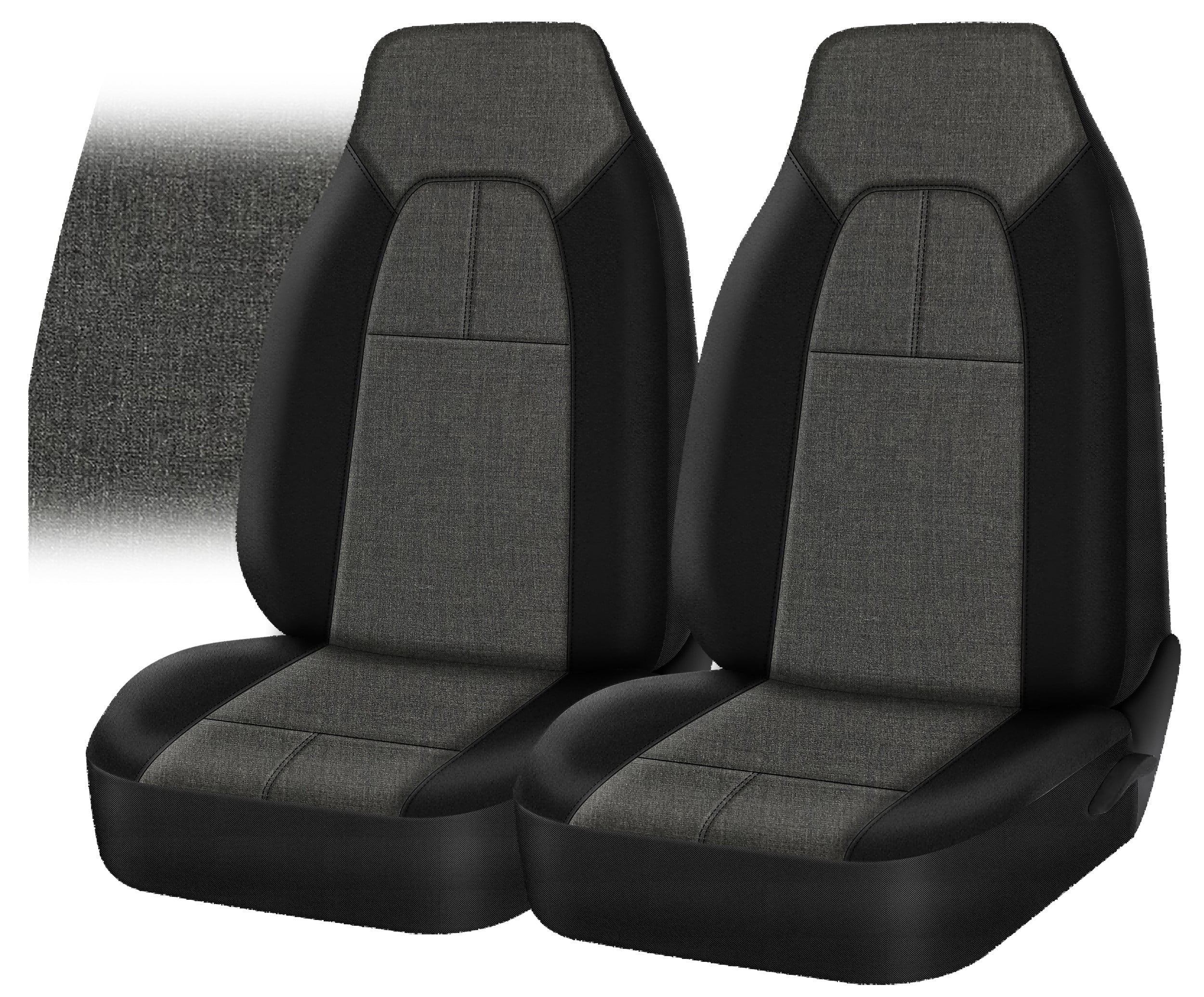 Auto Drive 2 Piece Electric Vehicle & Car Seat Cover Polyester Grey/black