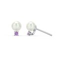 thumbnail image 1 of Freshwater Pearl with Birthstone Stud Earrings, 1 of 2