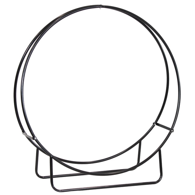 Sunnydaze Support d'Arceau Rond en Acier pour Foyer Intérieur/extérieur Ou Foyer, Diamètre de 48 Pouces, construction Tubulaire en Acier Noire avec Fini Enduit de Poudre. Conception Circulaire Favorise la Circulation d'Air pour le Rangement de Bois de Chauffage Sec. Ce Support de Bois Supporte jusqu'à 1/2 Corde de Bois sur le Visage, Supporte jusqu'à 700 Lb, et Est Idéal pour le Rangement de Bûches à Proximité de Foyers Intérieurs Ou de Foyers Extérieurs.
