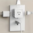 thumbnail image 1 of 1pc/2pcs Multi Plug Outlet Splitter, Multiple Outlet Extender Adapter With 5 Outlets, Side Outlet Splitter Box For Cruise, Travel, Office, Dorm Essentials, 1 of 5