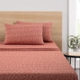 thumbnail image 2 of Mainstays 100% Cotton Extra Soft Jersey Bed Sheet Set, King, Red Canyon Crackle, 4 Pieces, 2 of 6