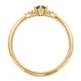 thumbnail image 4 of Birthstone Oval Ring with Shoulder Accents - Blue Sapphire (September), 4 of 5