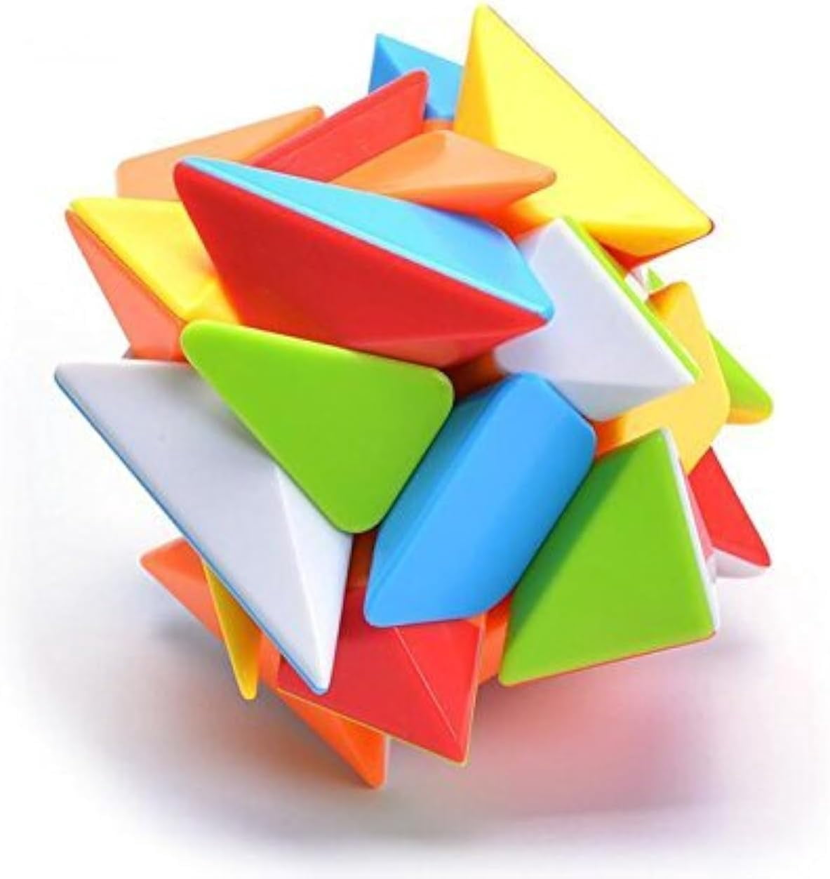 Casse-Tête de Vitesse Cube Magique Coloré 3x3 Sans Autocollant Jingang V2