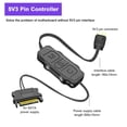 thumbnail image 3 of Mini ARGB PC Fans Controller Kit, 5V 3Pin ARGB Connector Light Stripe Remote Controller,  Power Supply Computer ARGB Fans Hub Control, 3 of 7