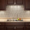 thumbnail image 2 of Fasade Miniquattro Vinyl Backsplash Kit 15 sq ft Crosshatch Silver, 2 of 6