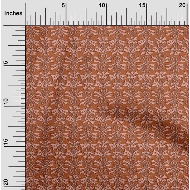 oneOone Polyester Lycra Fabric Floral Block Print Sewing Fabric BTY 56 Inch Wide