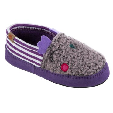 AC-A20152IRS10-11 Kids' Critter Novelty Moc Slippers, Iris, K10/11