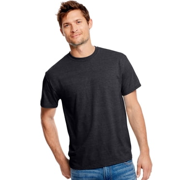 Hanes Mens X-Temp Fresh IQ Tri-Blend Performance Tee, XL, Slate Heather