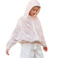thumbnail image 1 of Kids Sun Protection Zip Hoodie Lightweight Long Sleeve Rash Guard with Hood Swim Cover Up Light Purple 9 Years-10 Years, 1 of 4