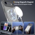 thumbnail image 3 of Asuwish Phone Case for iPhone 17 Air 6.5 inch Tempered Glass Screen Protector Magnetic Folding Stand Frosted Translucent Rugged Shockproof Protective Cell Cover i Phone17 i17 17Air Women Men Grey, 3 of 6