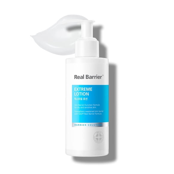 Real Barrier Extreme Lotion, Low pH Body Lotion and for Sensitive Skin with 3-Hyaluronic Acid, 3-Ceramide, Panthenol and Allatoin, Strenthening Skin Barrier, Moisturizing, MLE, 5.07 Fl. Oz, 150ml