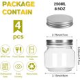 thumbnail image 2 of Glass Mason Jars, 4 Pack 8.5oz Clear Glass Regular Mouth Canning Jars with Lids for Sealing, Ideal for Food Storage, Snacks, Candies, Jam, Honey, Wedding Favors, Shower Favors, DIY Projects, 2 of 6