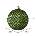 thumbnail image 3 of Vickerman N188464D 2,75 Po. Boule de Paillette Durian Vert Mousse 12 par Sac, 3 of 3