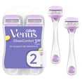 thumbnail image 2 of Gillette Venus ComfortGlide Touch of Vitamin E, Disposable Razor for Women, 3 Blades, Water-Activated Moisture Bars, 2ct, 2 of 15
