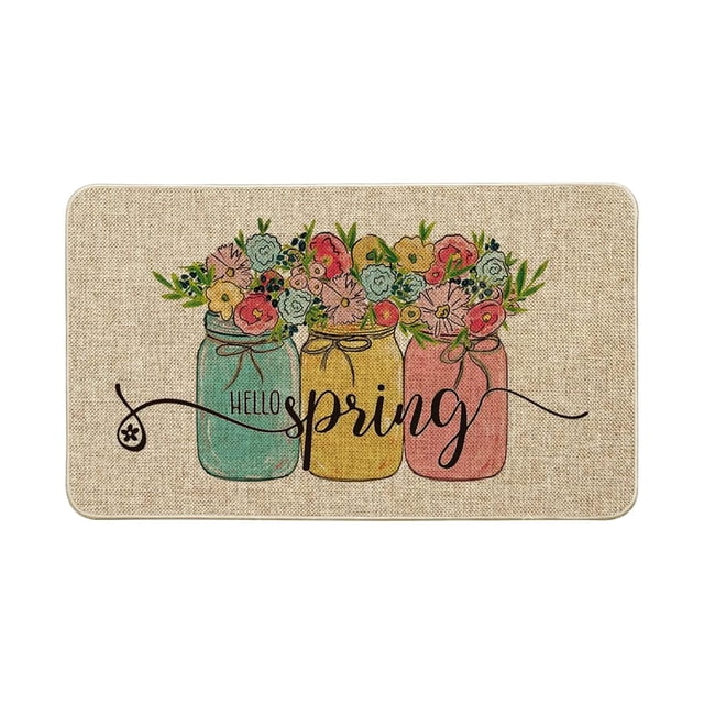 Spring Summer Holiday Welcome Door Mat Polyester Floor for St Patricks Day Indoor Entryway
