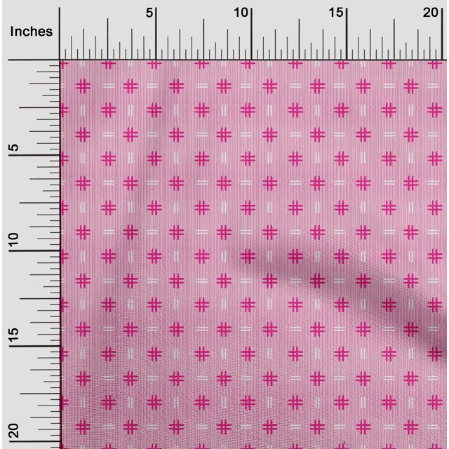 oneOone Silk Tabby Fabric Geometric Hash & Stripe Block Decor Fabric Printed BTY 42 Inch Wide