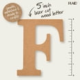 thumbnail image 4 of Plaid Unfinished Wood 5" Letter, F, 4 of 7