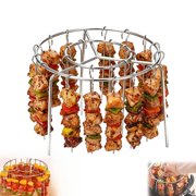 Stainless Steel Air Fryer Skewer Rack – Vertical Hanging Skewer Stand for Chicken, Vegetables, Meat, Sausage – Fits Most Air Fryers, Dishwasher Safe