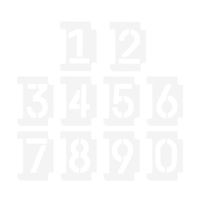 MasteelfCA 2 Sets Curb Stencils Reusable Number Stencils for Mailbox Address Painting