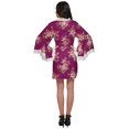thumbnail image 4 of Moomaya Printed Bathrobe For Girls Bell Sleeves Robe For Women Crossover Robes, 4 of 6
