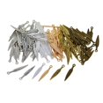 thumbnail image 3 of jifeng 120Pcs Assorted Colors Feather Leaf Shaped Charm Pendant Connector for Necklace, 3 of 9