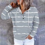 ZMFXJPE Workout Hoodies for Women Hoodies Trendy Women Winter Clothes Sweat Shirt for Women Sweatshirt Hoodie Womens Hoodie Oversized(Gray,2XL)