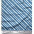 thumbnail image 1 of Soimoi Modal Satin Fabric Diagonal Stripe Print Fabric by The Yard 42 Inch Wide, 1 of 1